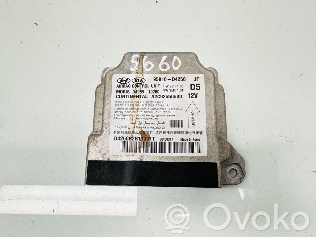 KIA Optima Module de contrôle airbag 