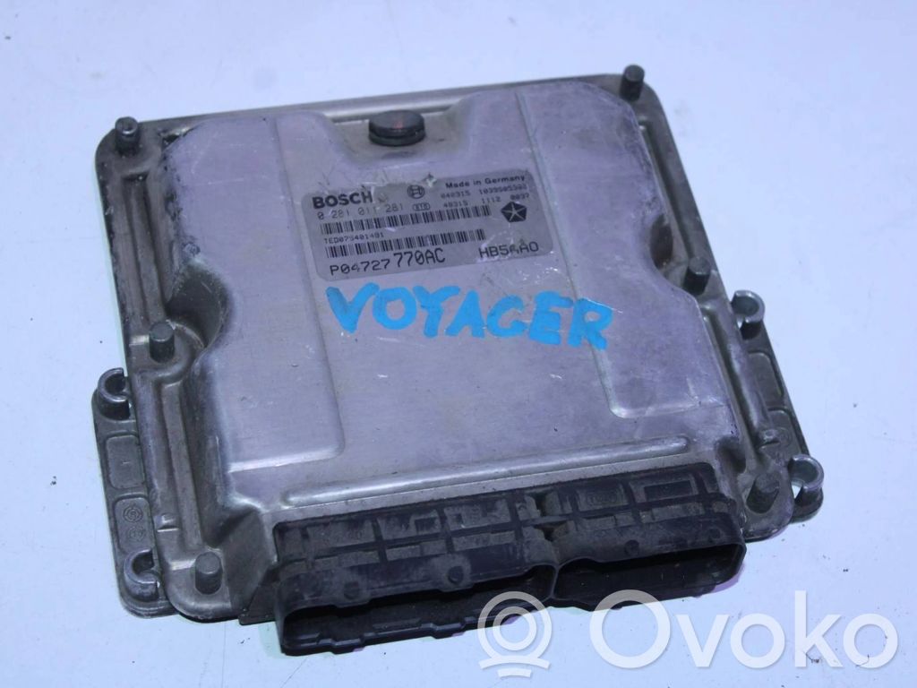 Engine control unit/module   P04727770AC,1039S05385,0281011281