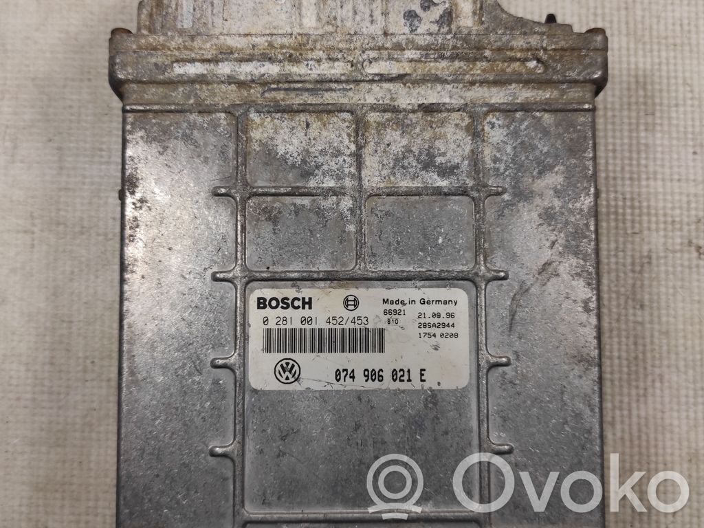 Engine control unit/module ECU   074906021E,0281001452,0281001453