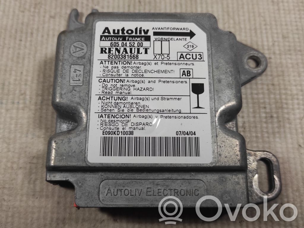 Airbag control unit/module   605045200,8200381668