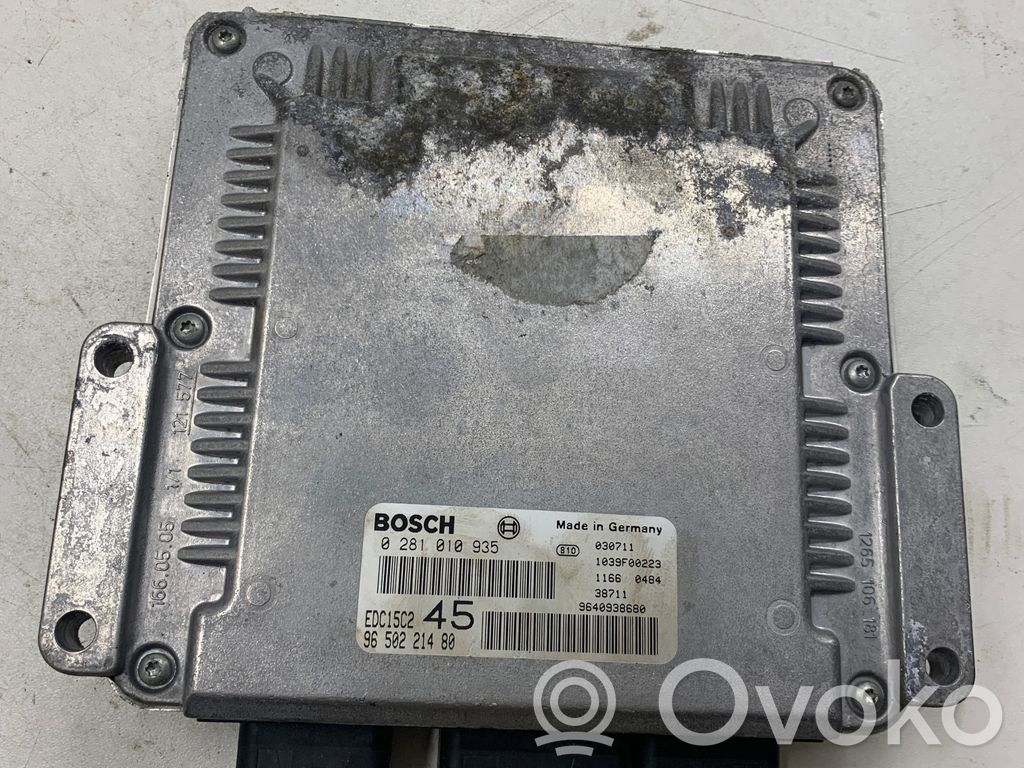 Engine control unit/module   0281010935,9650221480,9640938680