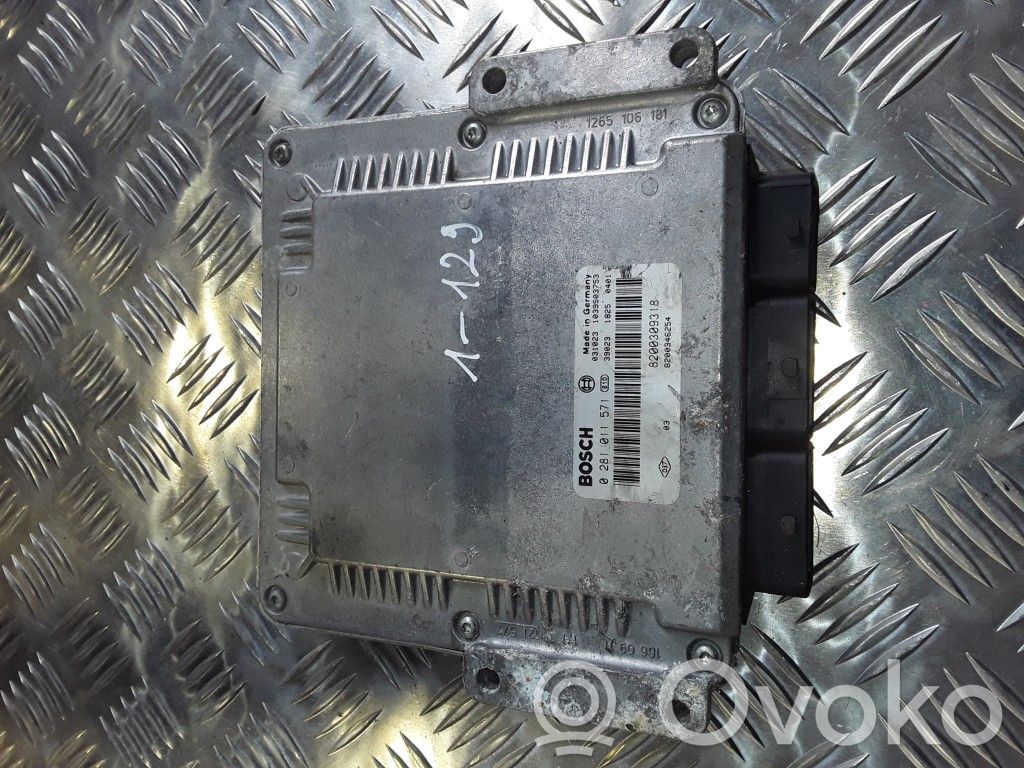 Engine control unit/module   0281011571,8200309318,8200346254