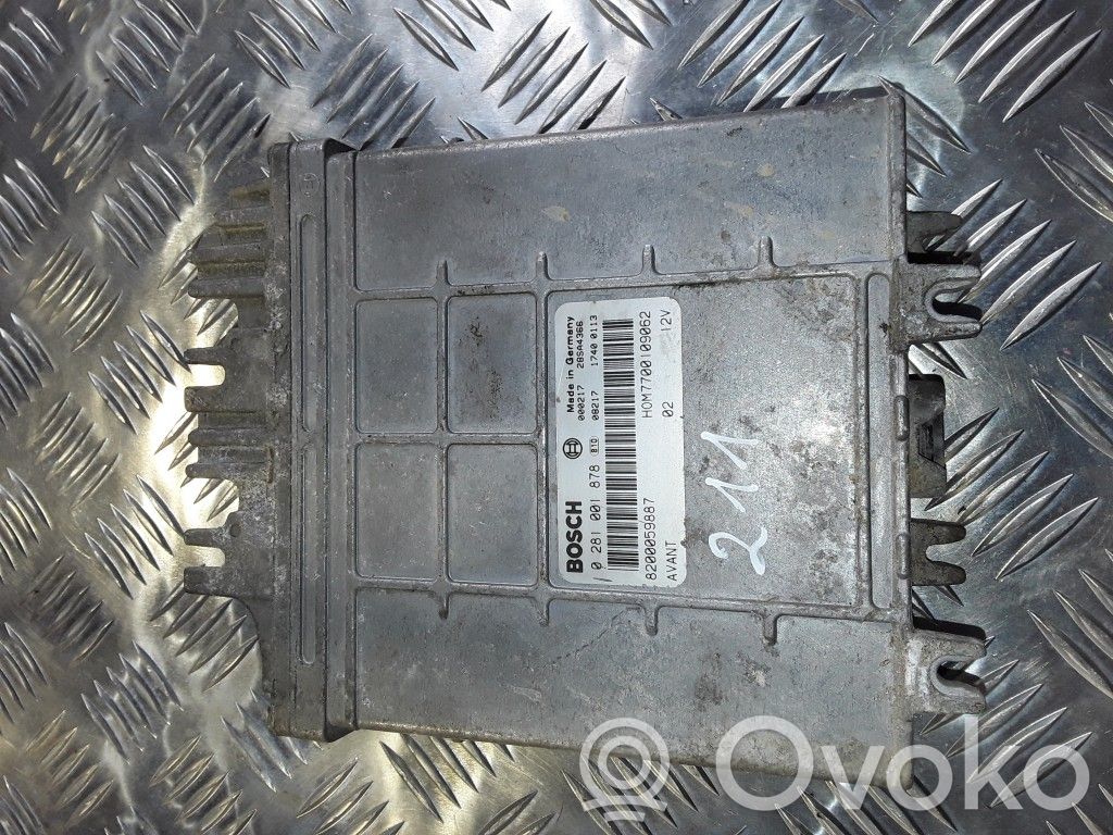 Engine control unit/module   0281001878,8200059887,HOM7700109062