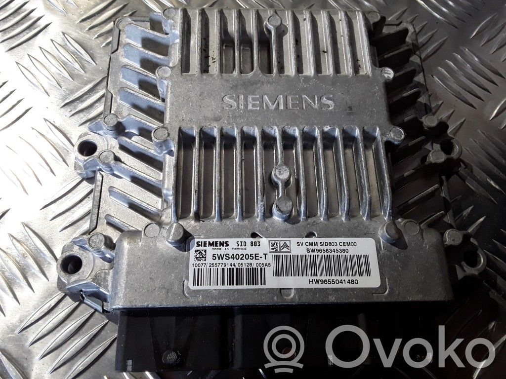Engine control unit/module   5WS40205ET,SW9658345380