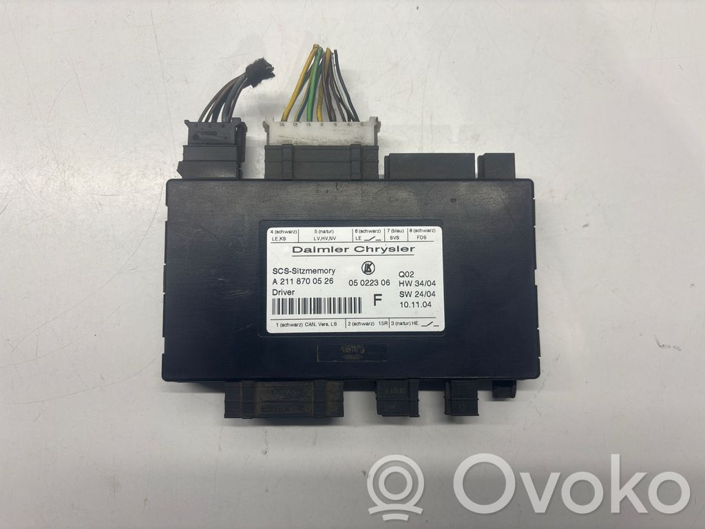 Module de commande de siège   A2118700526,05022306