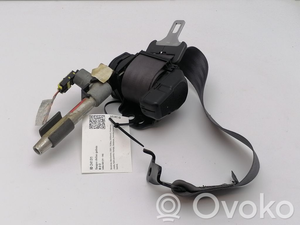 Volvo S60 Pas bezpieczeństwa fotela tylnego 