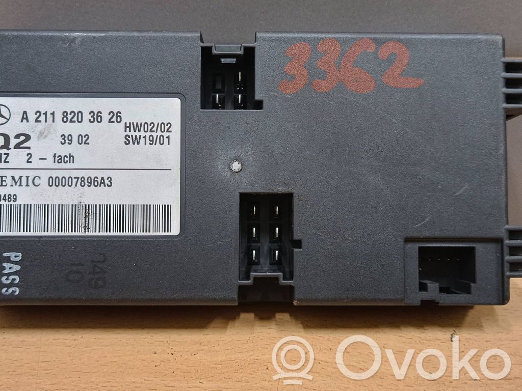 Module de commande de siège   A2118203626,00007896A3,SW1901,80007806A3