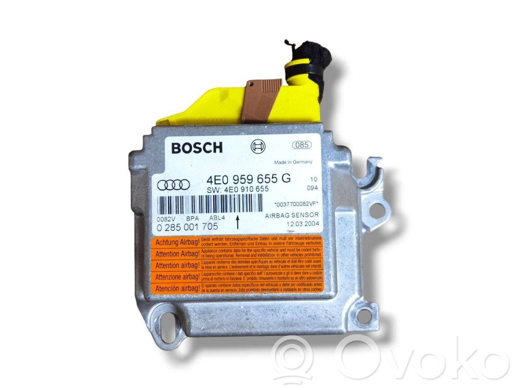 Unidad de control/módulo del Airbag   0285001705,4E0959655G