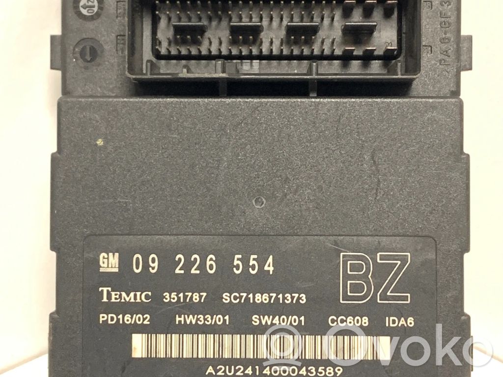 Opel Vectra C Comfort/convenience module 