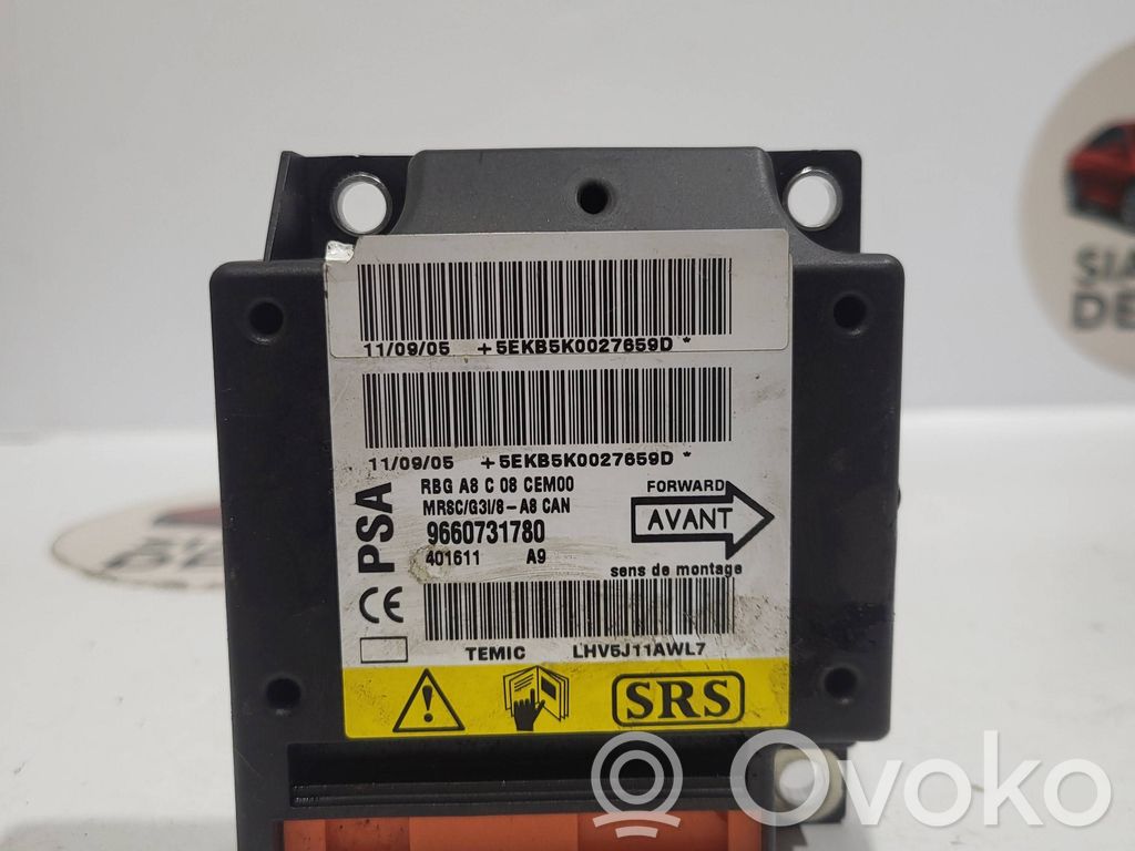 Airbag control unit/module   9660731780,5EKB5K0027659D,5EKBKK0027659D,LHV5J11AWL7