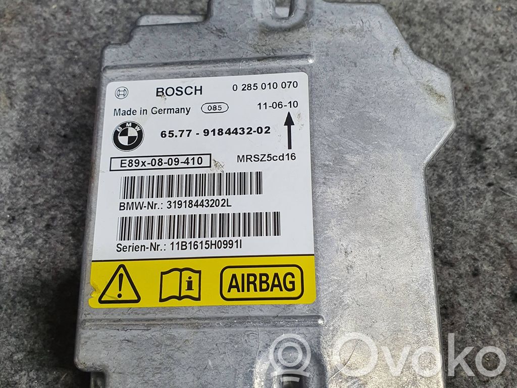 Airbag control unit/module   9184432,31918443202L,MRSZ5C016,0285010070