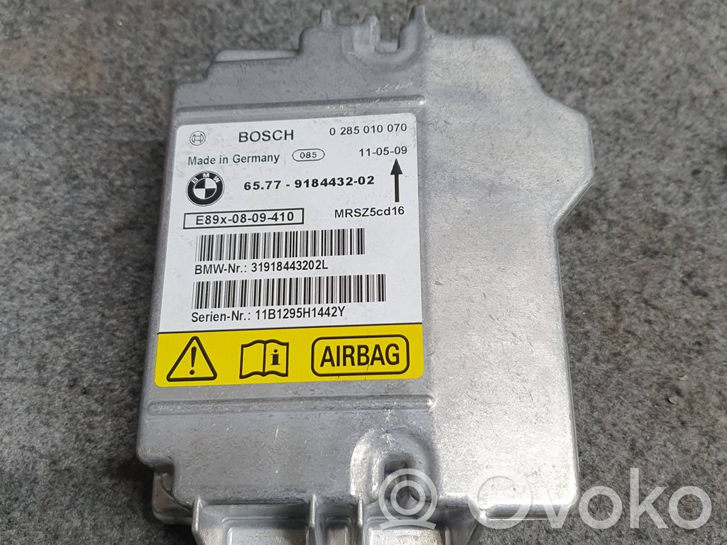 Module de contrôle airbag   9184432,31918443202L,MRSZ5CQ16,0285010070