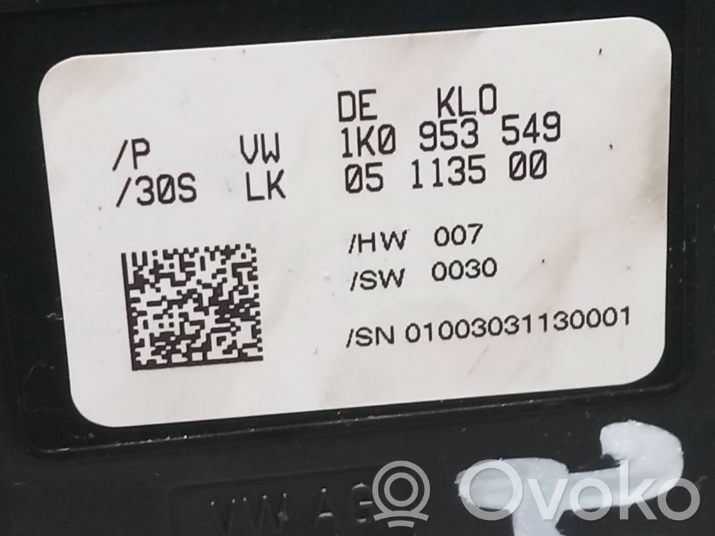 Audi A3 S3 8P Wiper turn signal indicator stalk/switch 