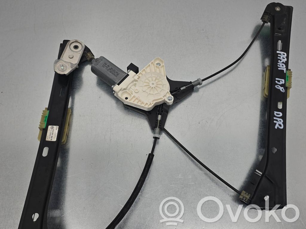 Volkswagen PASSAT B8 Mechanizm podnoszenia szyby przedniej bez silnika 