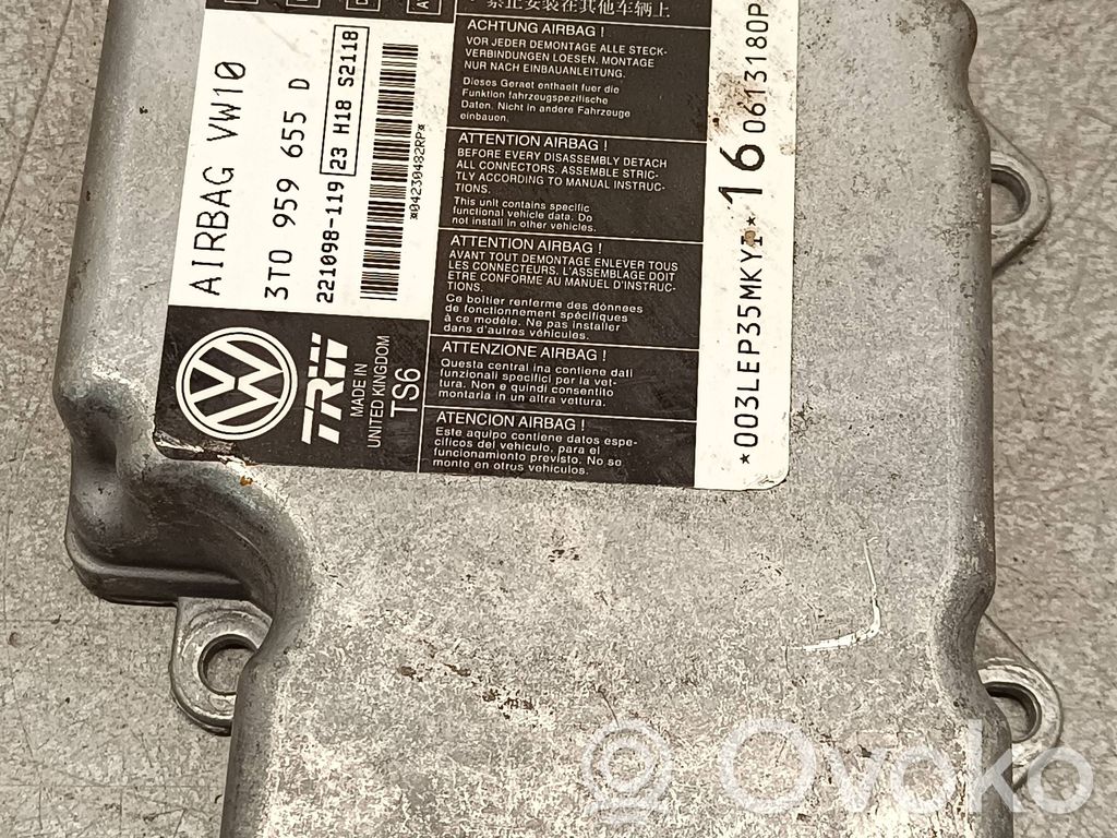 Skoda Superb B6 (3T) Airbag control unit/module 
