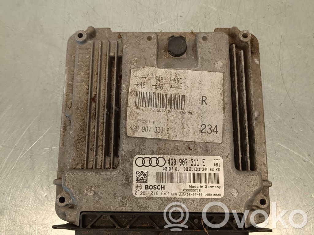 Audi A6 S6 C7 4G Engine control unit/module 
