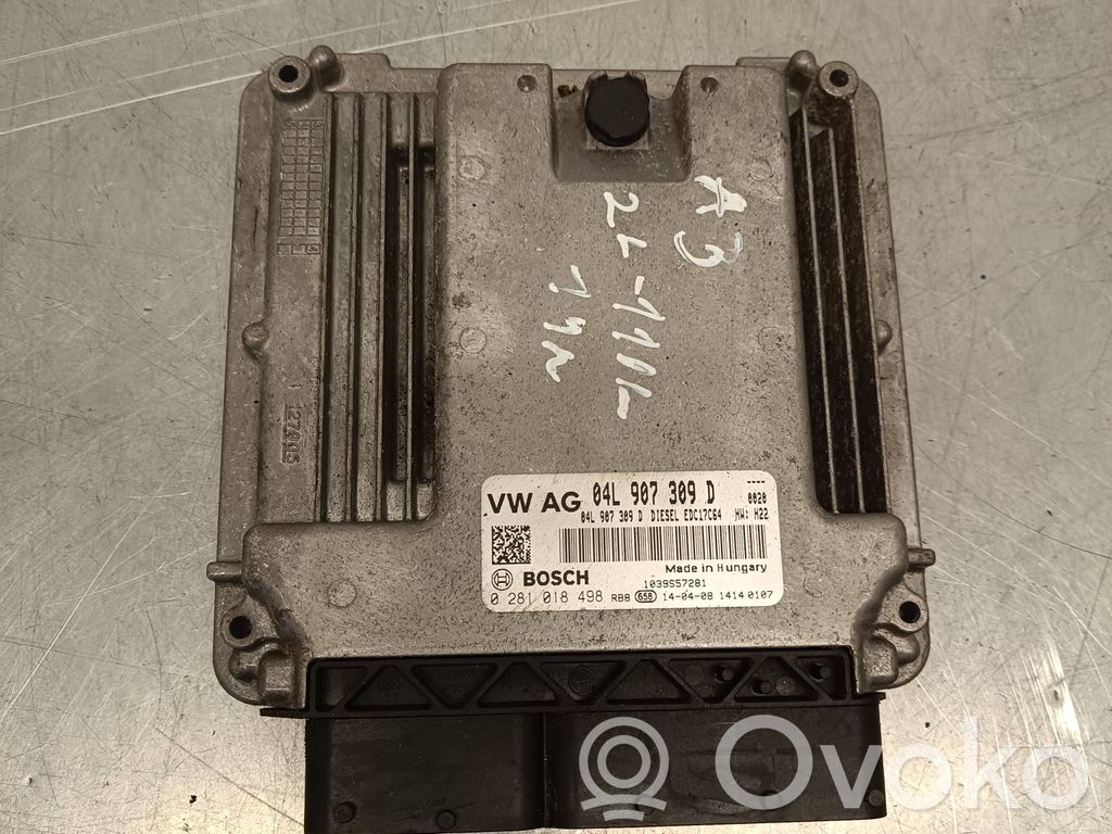 Engine control unit/module   04L907309D,0281018498