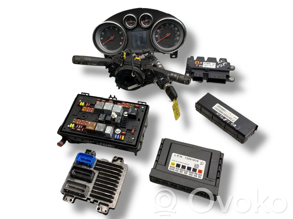 Opel Astra J Komputer / Sterownik ECU i komplet kluczy 