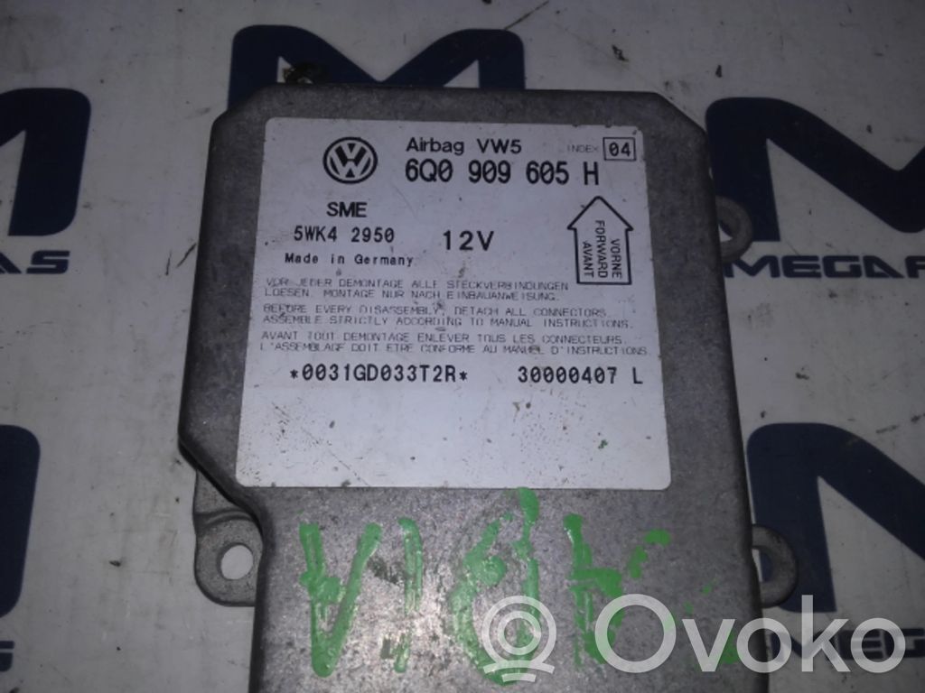 Skoda Fabia Mk1 (6Y) Unitate/modul de comandă airbaguri 