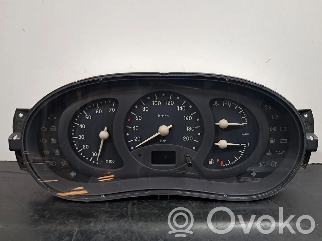 Renault Clio II Spidometrs (instrumentu panelī) 