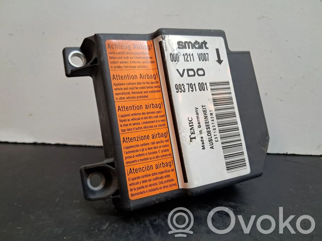 Unidad de control/módulo del Airbag   0001211V007