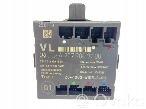 Mercedes-Benz E C207 W207 Unité de commande module de porte 