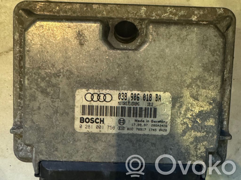 Engine control unit/module   038906018BA,0281001756,28SA3436
