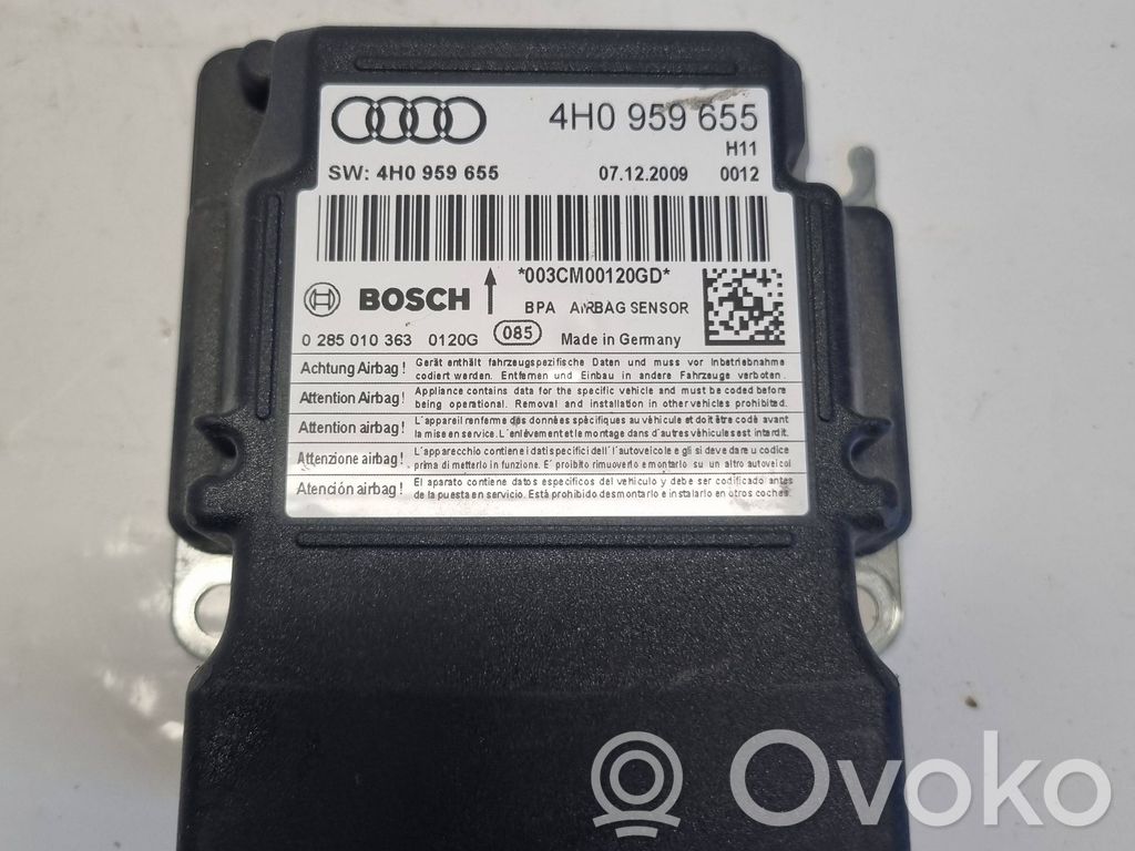 Airbag control unit/module   4H0959655,0285010363