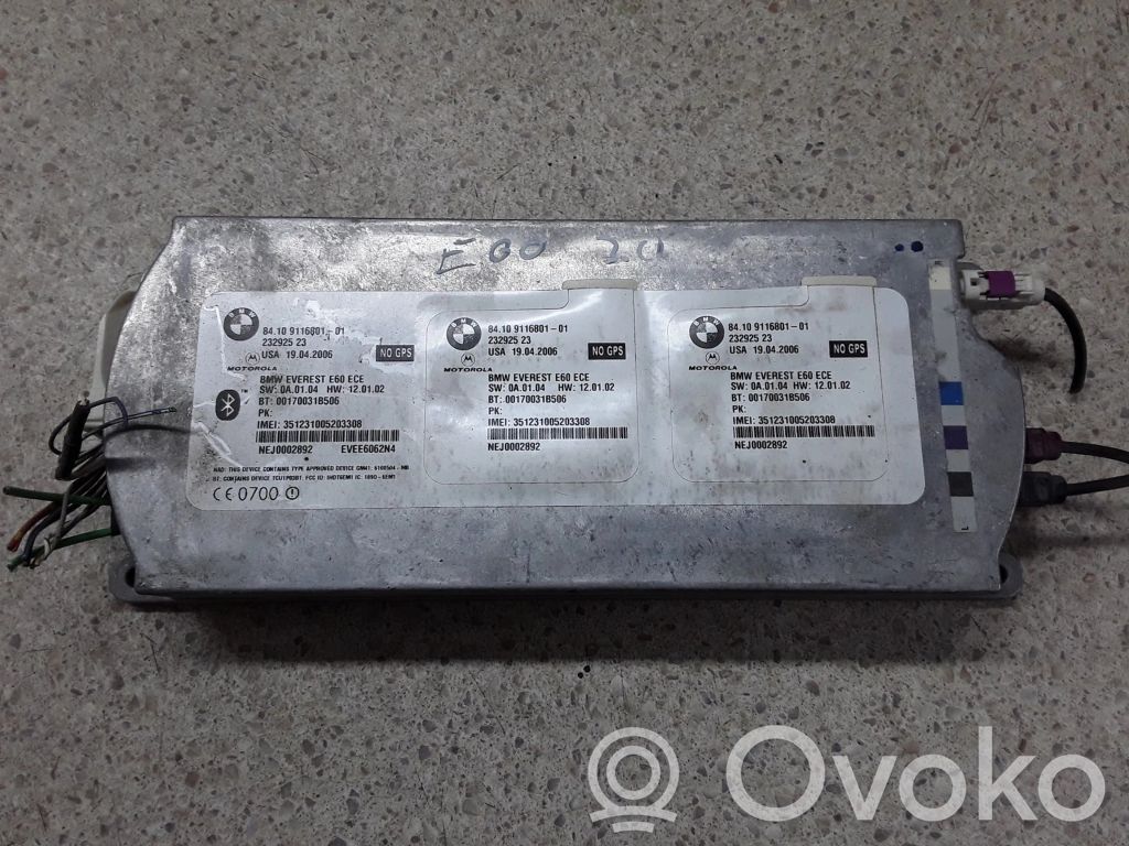 BMW 5 E60 E61 Module unité de contrôle Bluetooth 