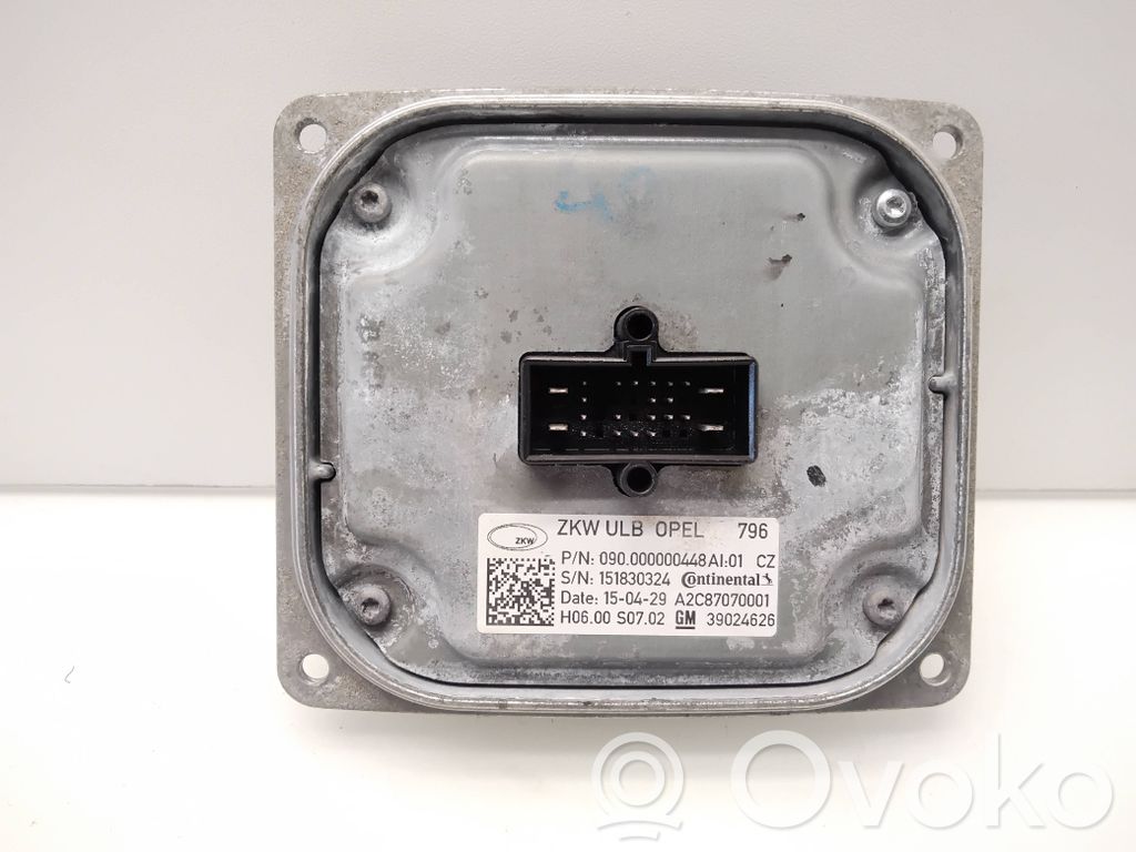 Opel Astra K Module de ballast de phare Xenon 