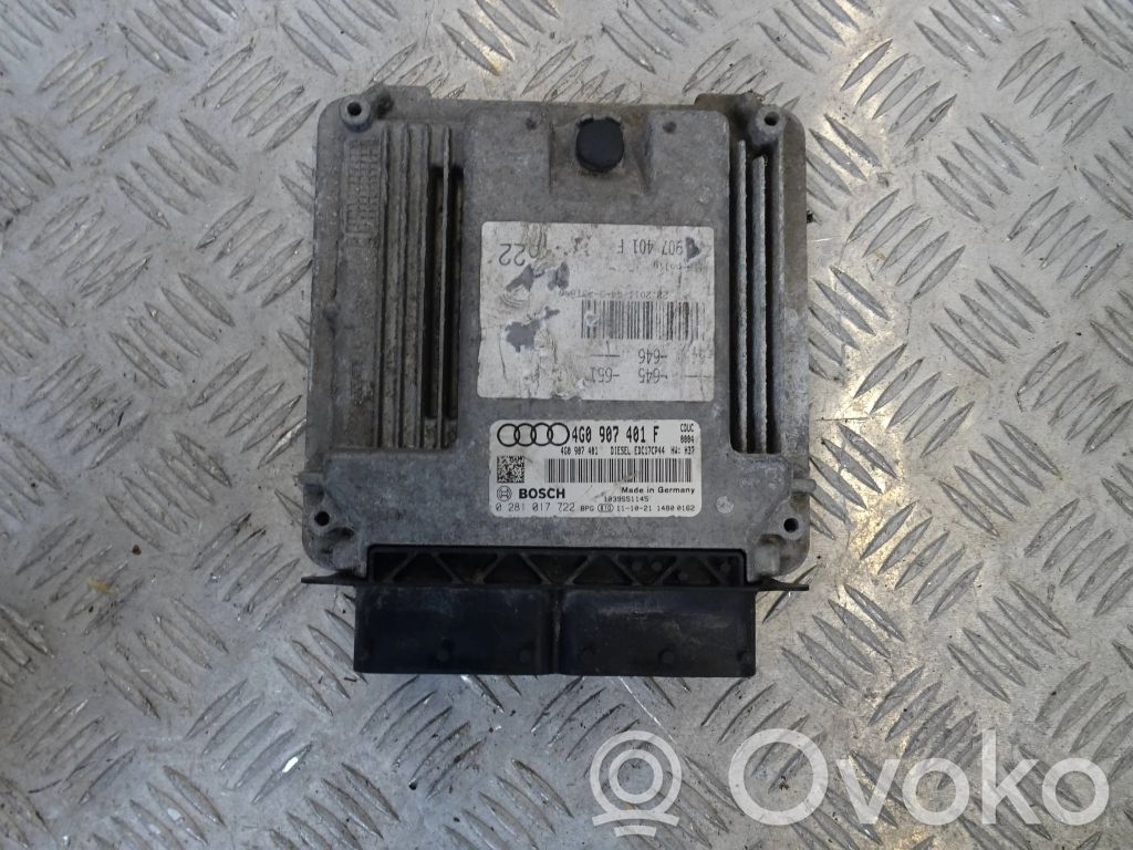 Unidad de control/módulo del motor   4G0907401F,4G0907401,0281017722