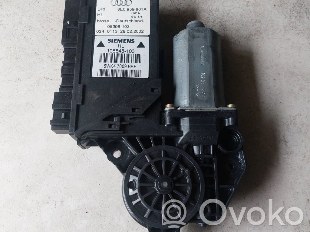 Audi A4 S4 B6 8E 8H Silniczek podnoszenia szyby drzwi tylnych 