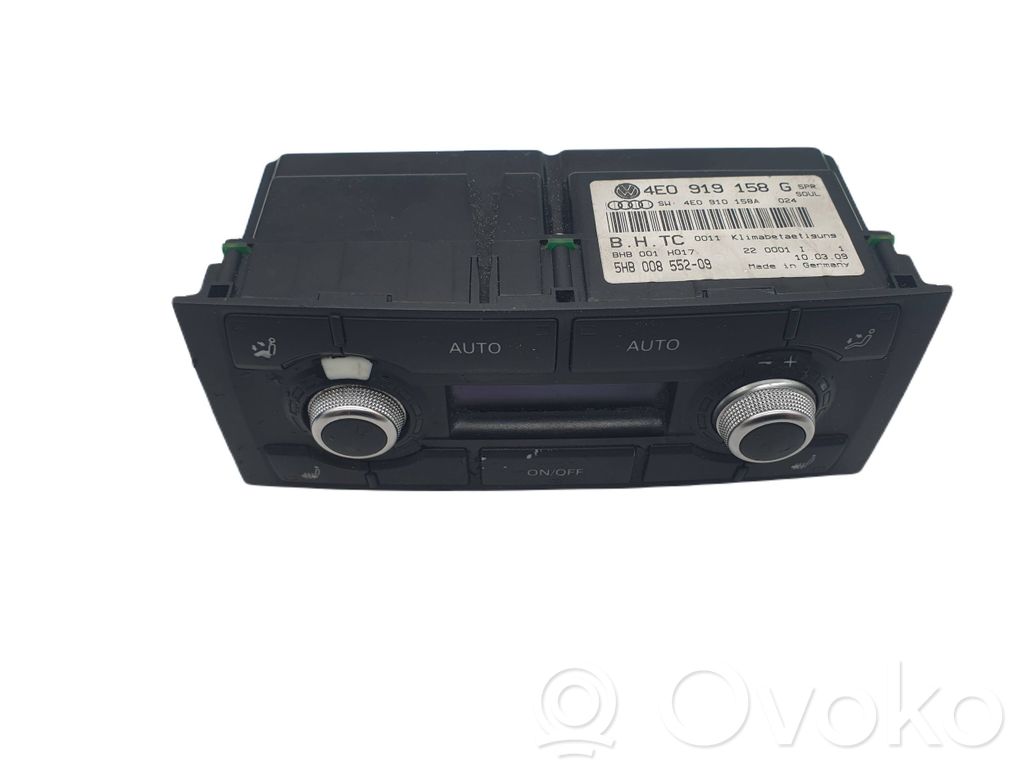 Climate control unit   4E0919158G,5HB00855209,4E0910158A