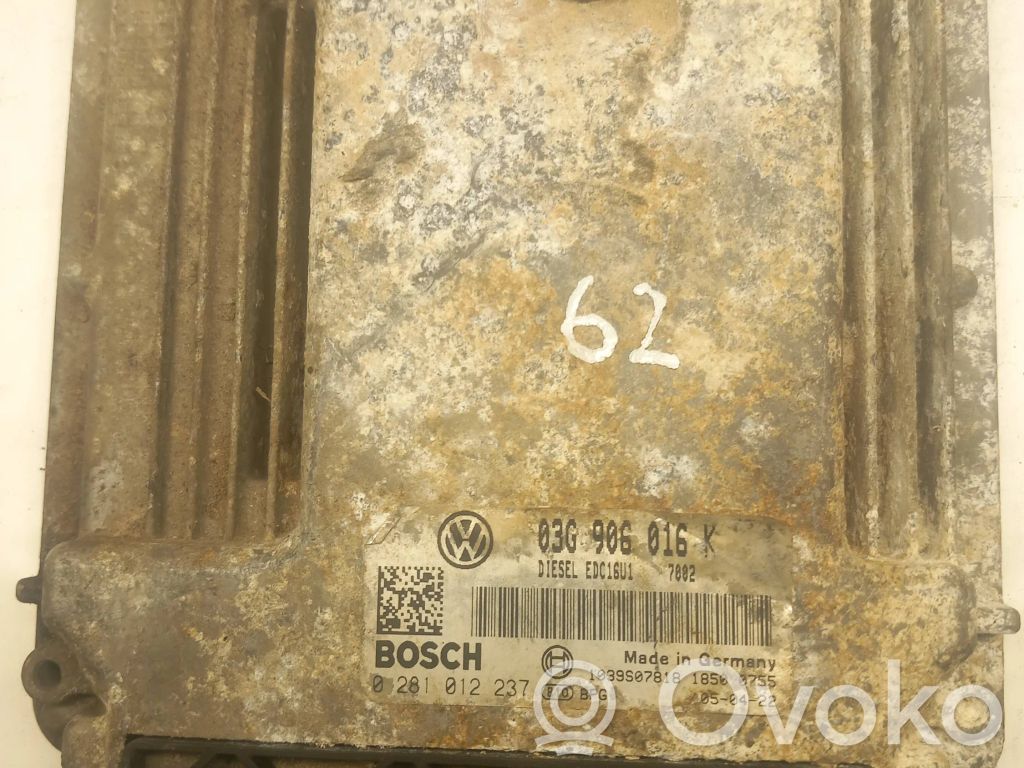 Engine control unit/module   03G906016K,0281012237,1039S07818