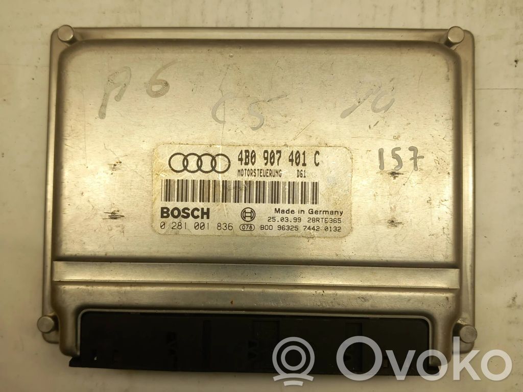 Engine control unit/module   4B0907401C,0281001836