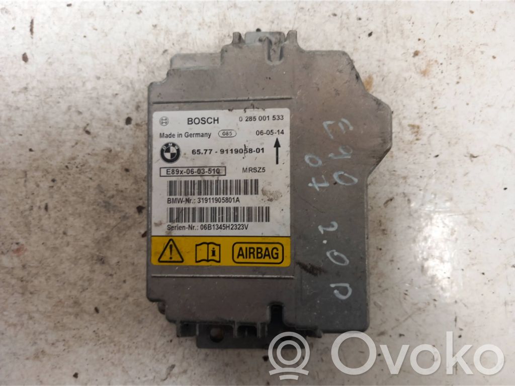 BMW 3 E90 E91 Unidad de control/módulo del Airbag 
