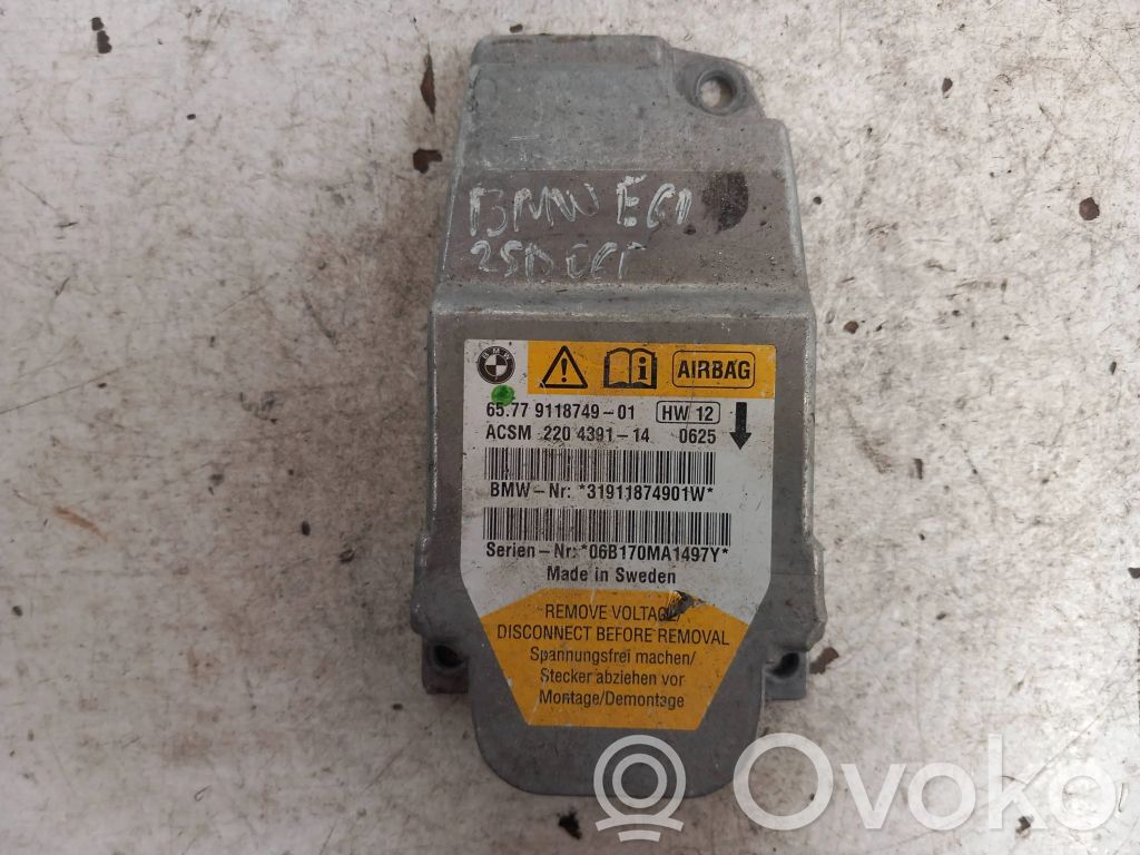 Airbag control unit/module   9118749,31911874901W,220439114
