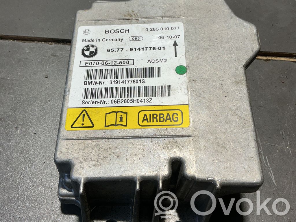 BMW X5 E70 Unidad de control/módulo del Airbag 