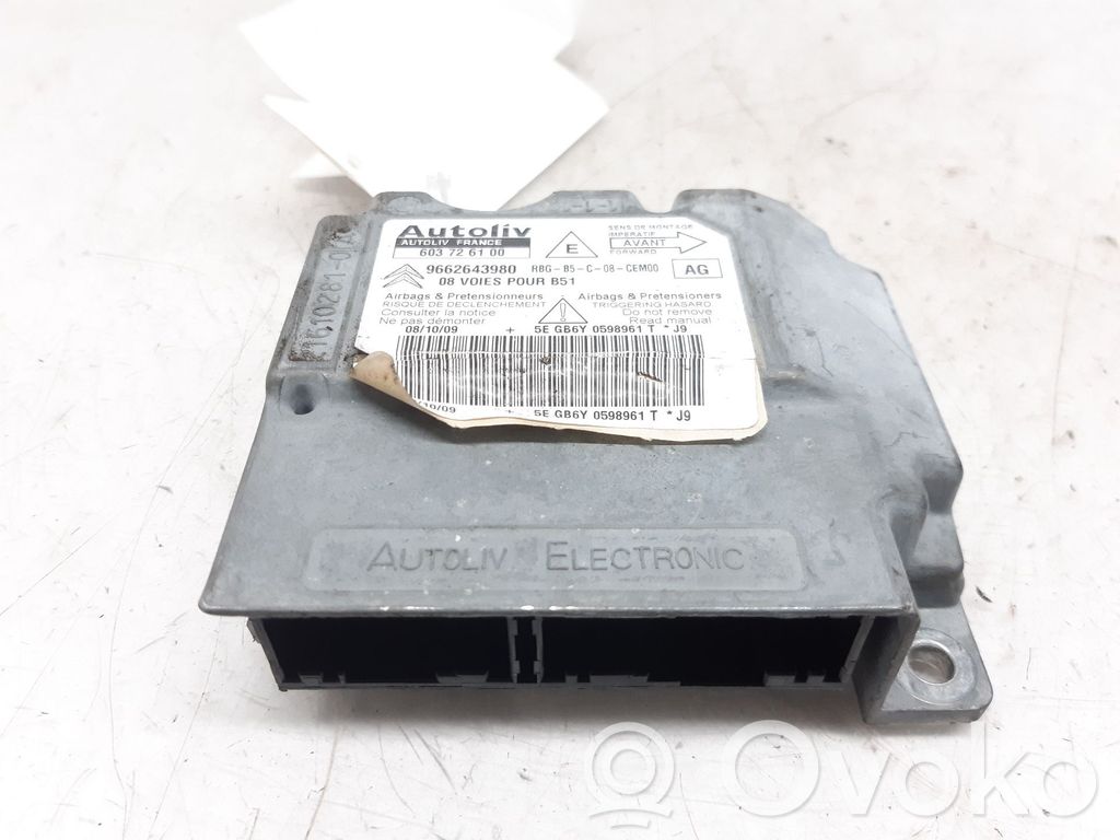 Unitate/modul de comandă airbaguri   9662643980