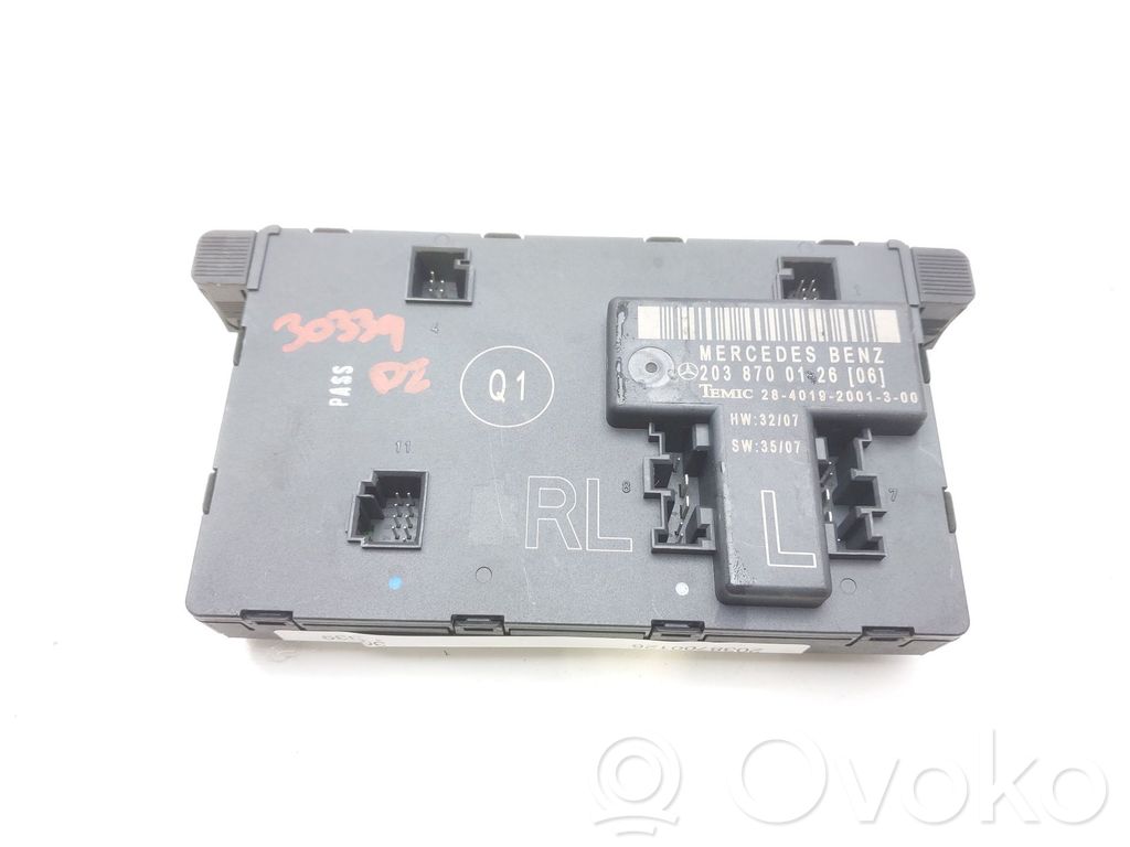 Mercedes-Benz CLC CL203 Unitate/modul de comandă închidere centralizată 