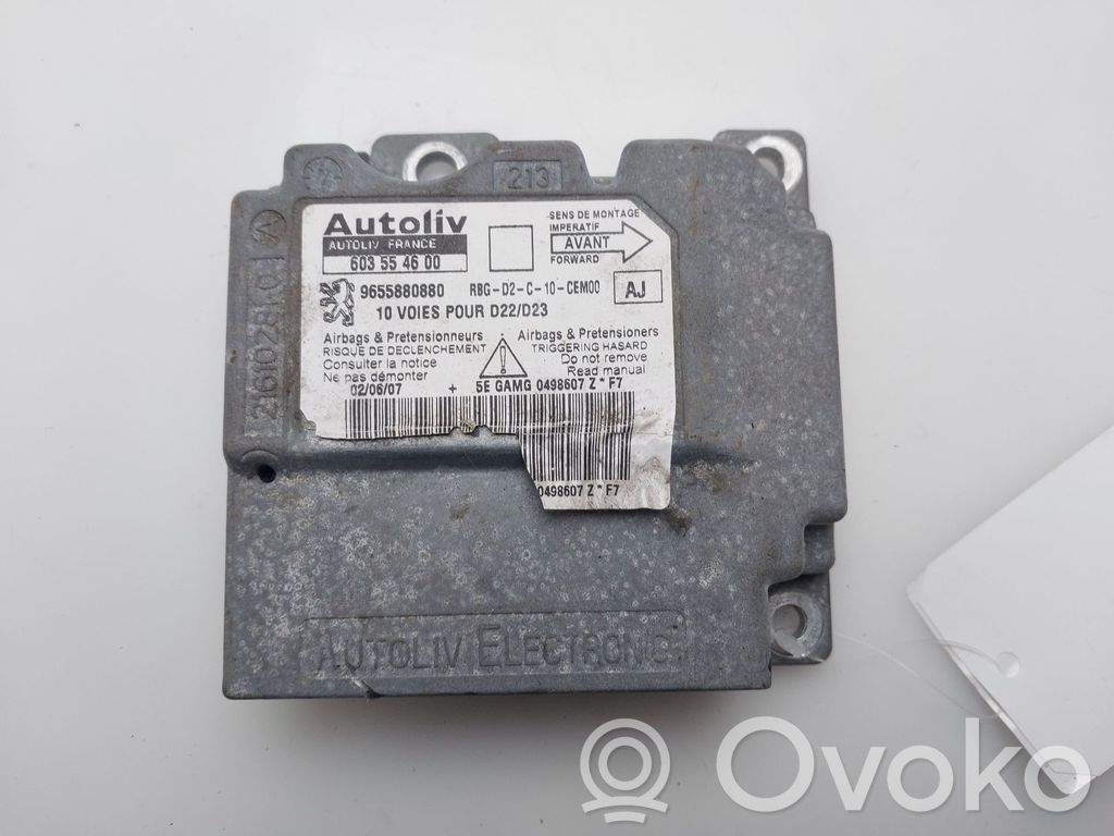 Centralina/modulo airbag   9655880880