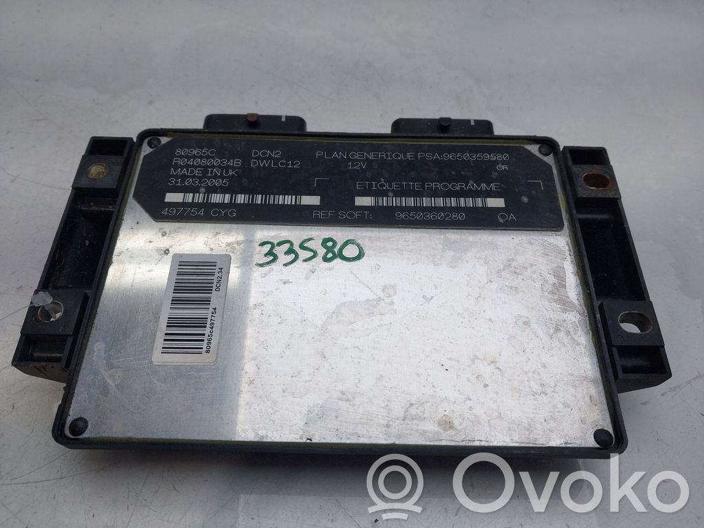 Citroen Berlingo Engine control unit/module 