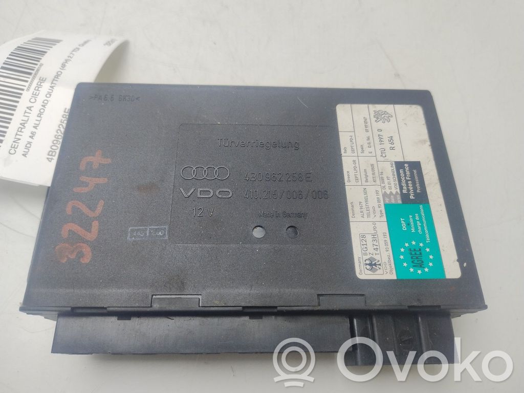 Audi A6 S6 C6 4F Centralina/modulo chiusura centralizzata portiere 