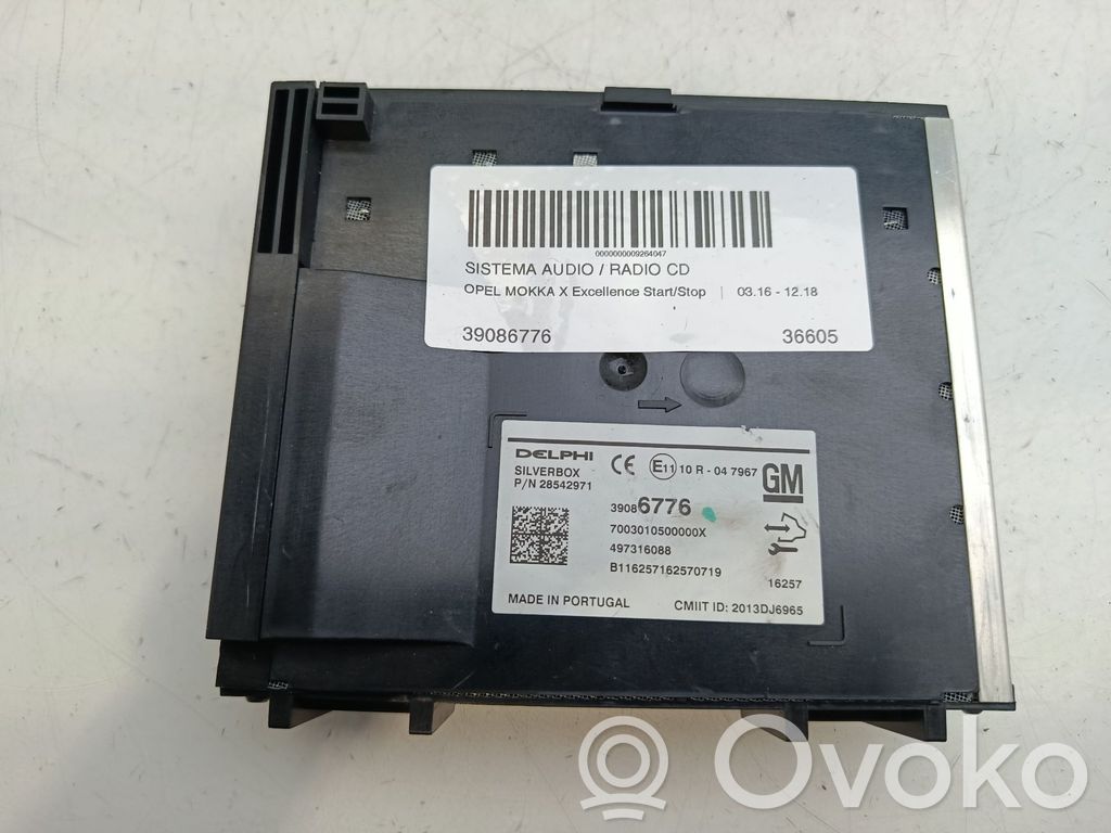 Opel Mokka X Radio/CD/DVD/GPS head unit 