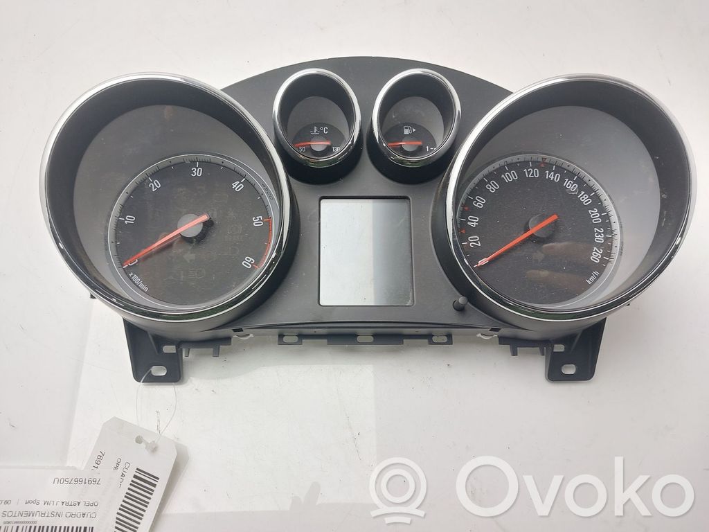 Opel Astra J Vitezometru (grup de instrumente) 