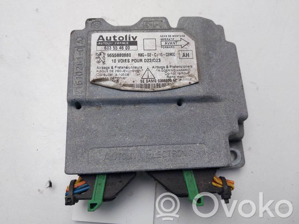Unidad de control/módulo del Airbag   9655880880