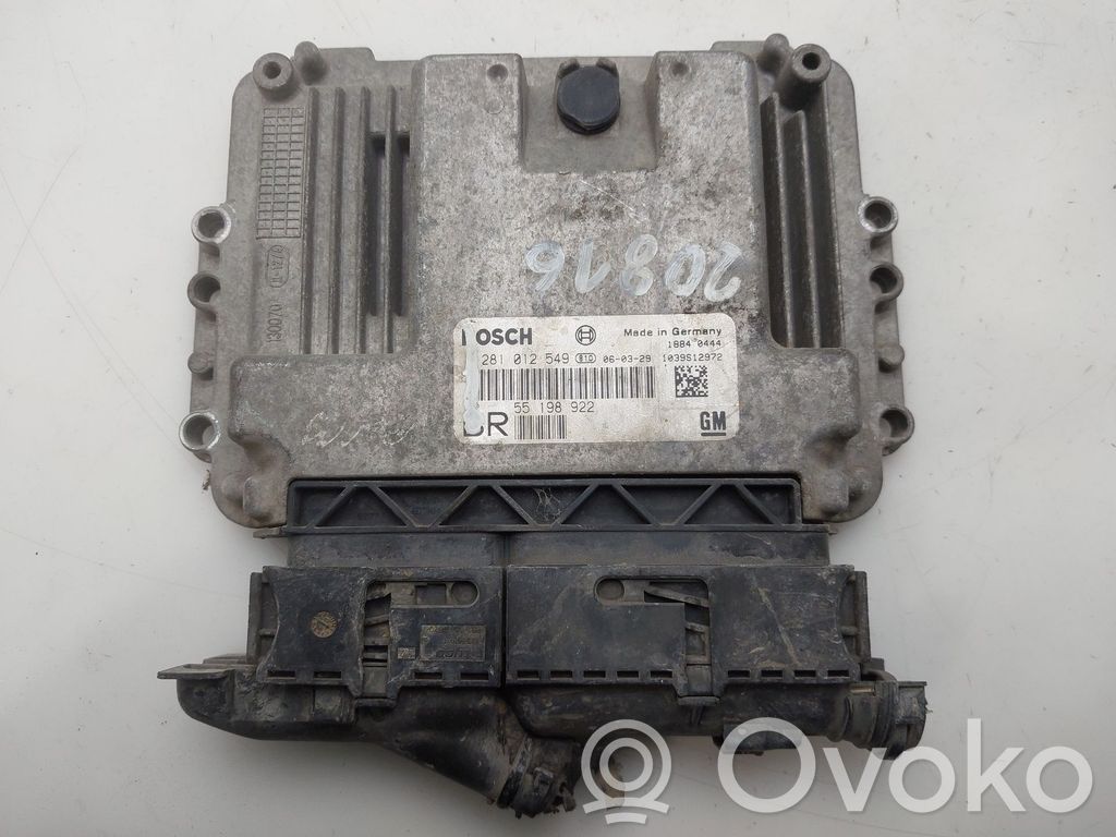 Opel Zafira B Centralina/modulo del motore