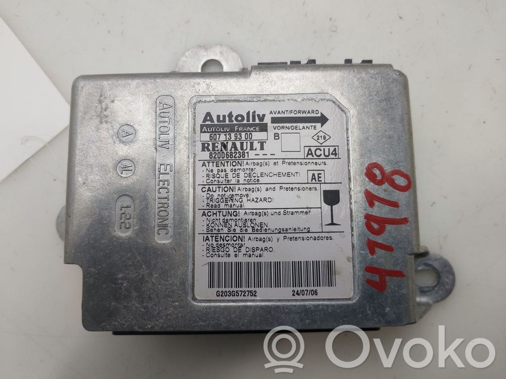 Unidad de control/módulo del Airbag   8200682381