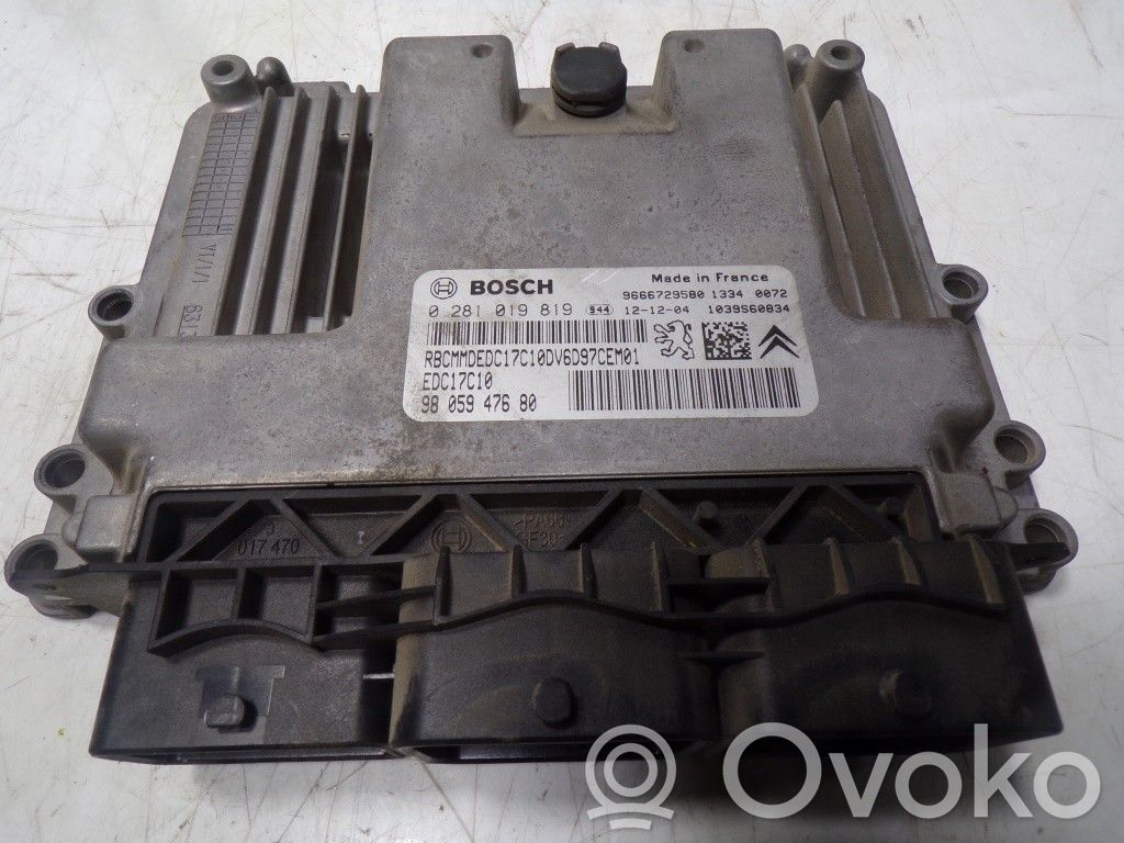 Citroen C-Elysée Engine control unit/module 