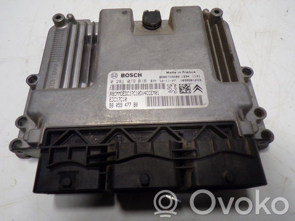 Unidad de control/módulo del motor   1609529480,0281019818,1039S61233